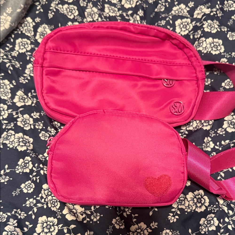 Never used Hot Pink Women's Steve Madden Mother daughter Crossbody/ waist Bag